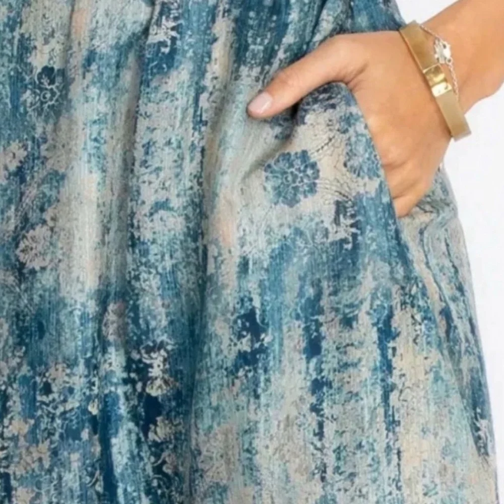 Johnny Was Santorini Maxi Silk Skirt XXL - Picture 4 of 10